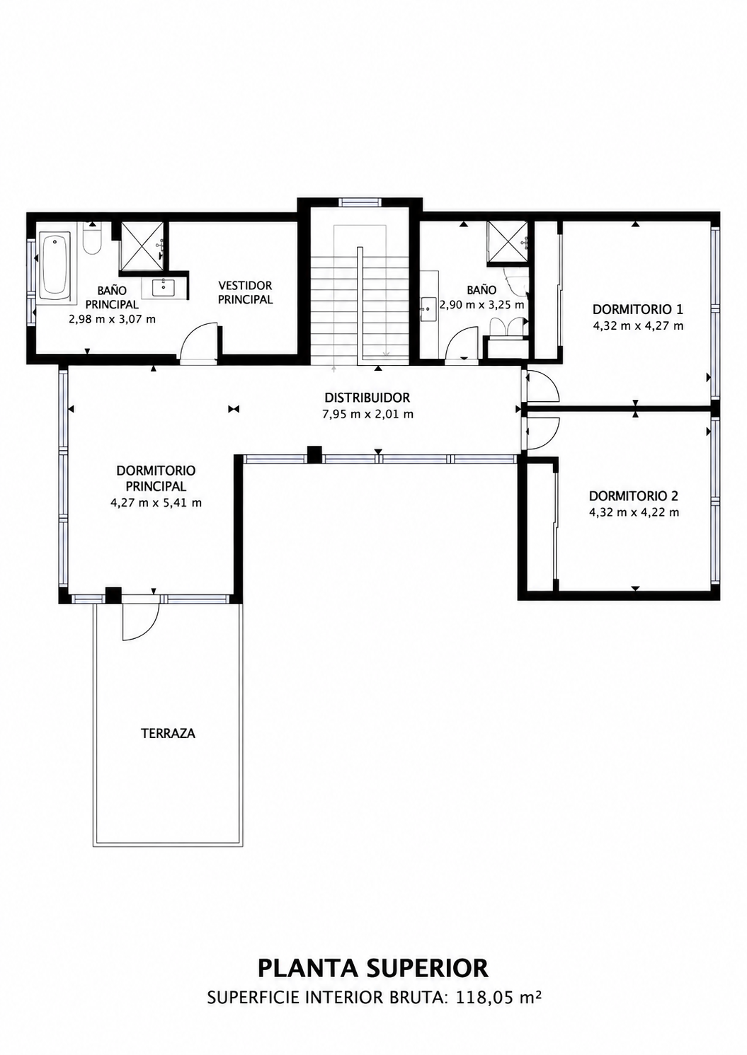 Upper floor plan